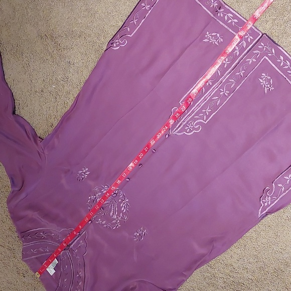 Women's Yi Lin Tunic Silk Lagon shirt. Large. - Picture 8 of 11